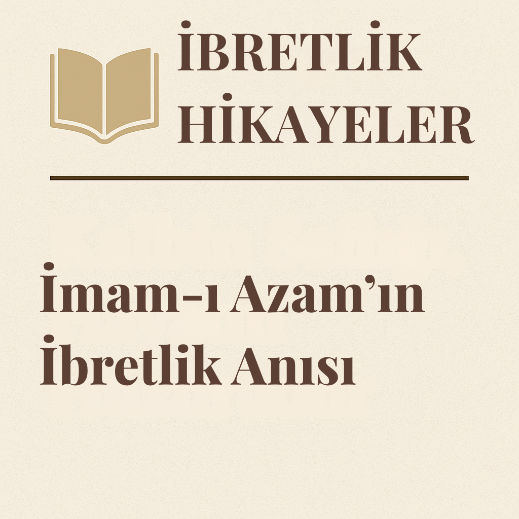 İmam‑ı Azam’ın İbretlik Anısı