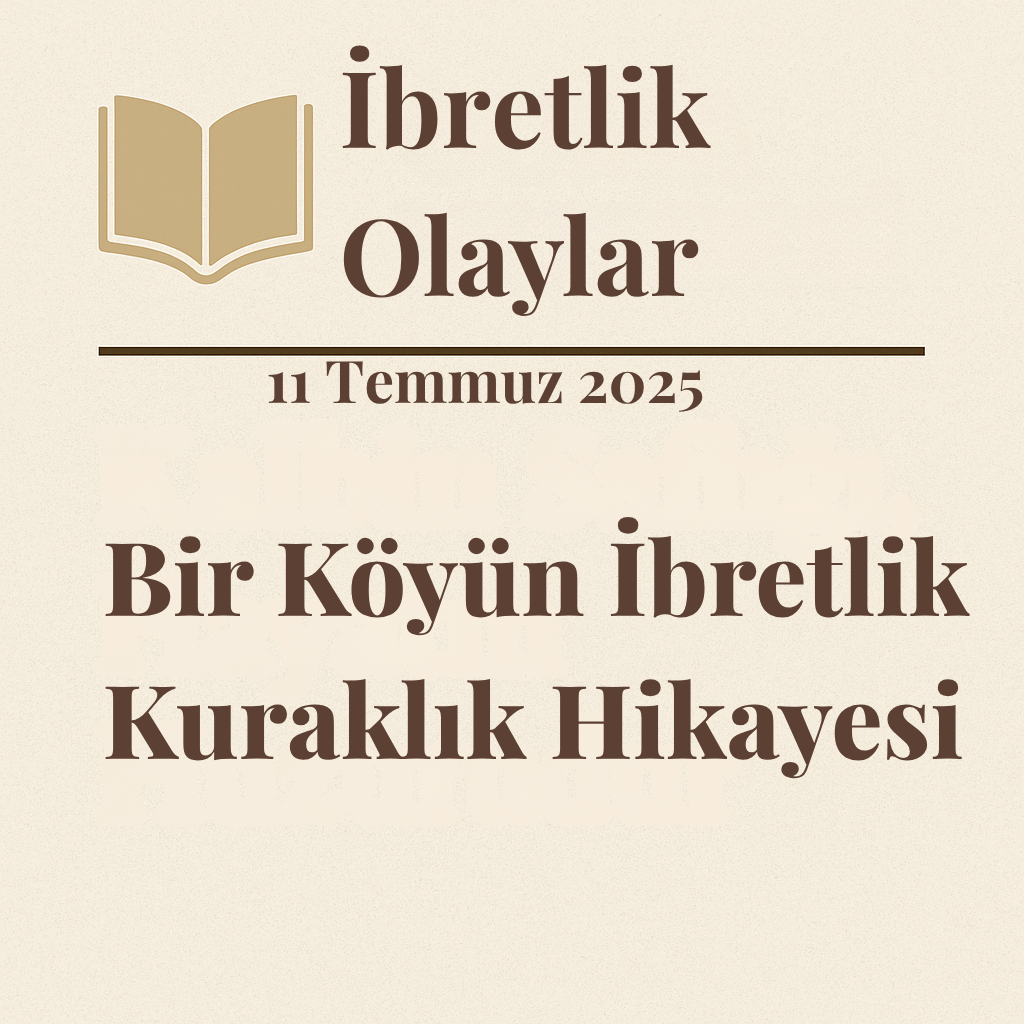 Unutulan Emanet: Bir Köyün İbretlik Kuraklık Hikayesi